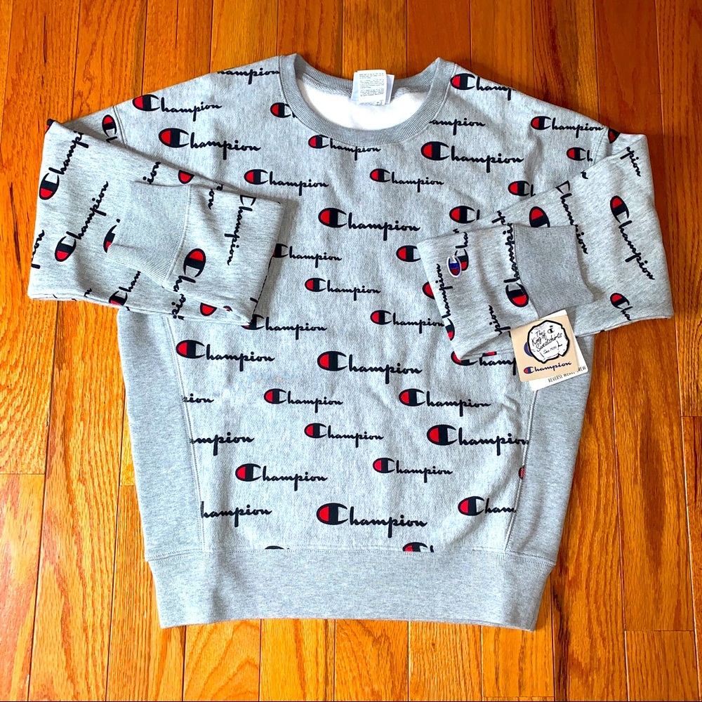 Champion Reverse Weave Logo Printed Crew size Medium